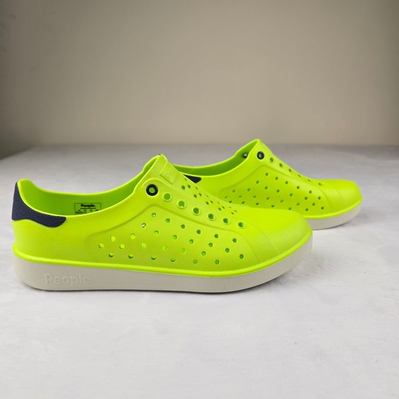 People Shoes Water Shoes Neon Yellow Rubber Slip On Casual Size M8 W10‎ - Picture 5 of 9